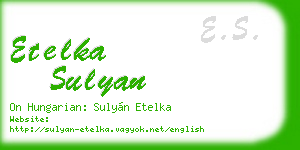 etelka sulyan business card