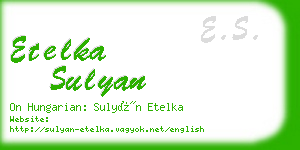 etelka sulyan business card